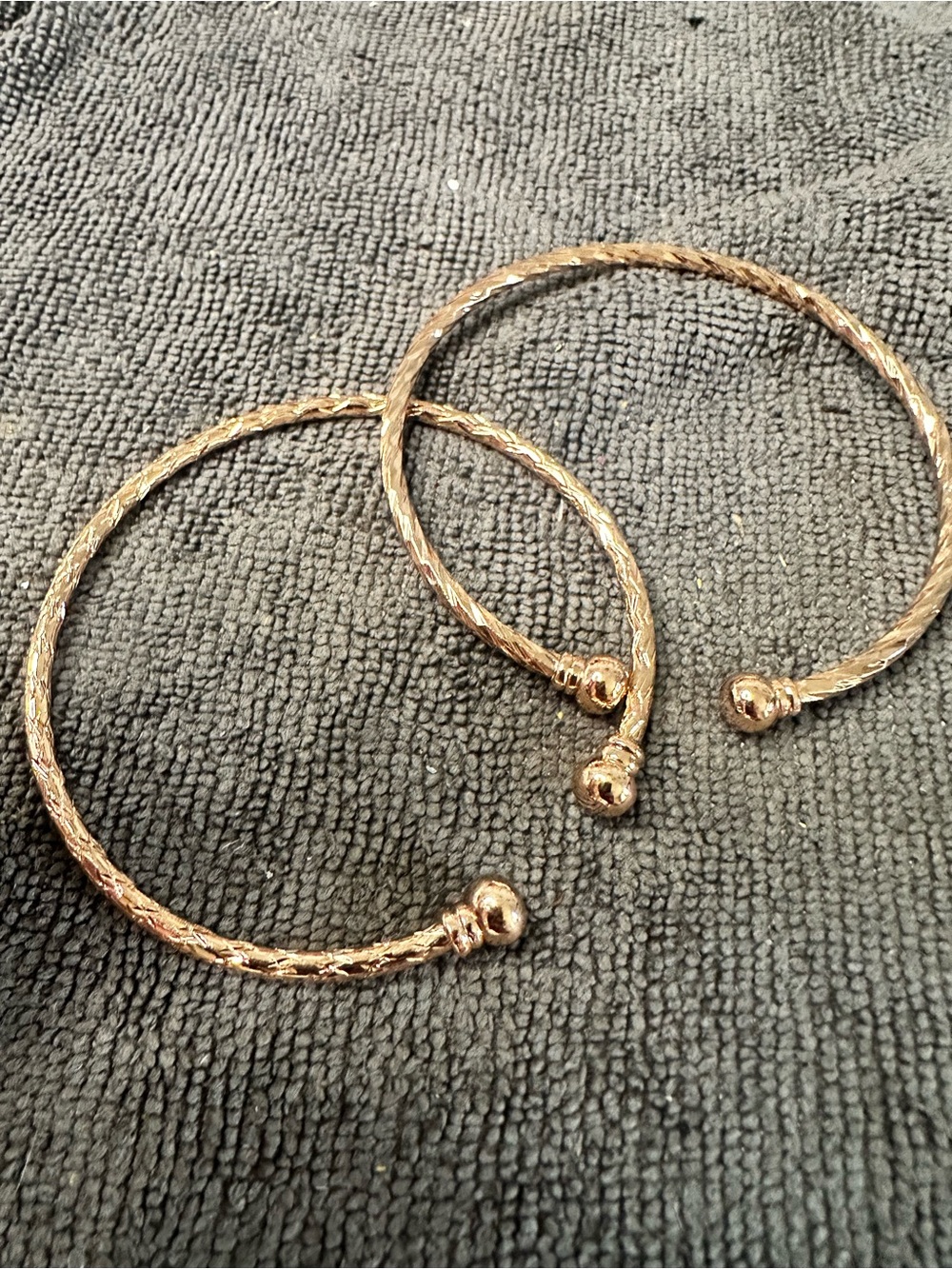 Source Unknown Rose Gold-Tone Twisted Open Cuff Bracelets